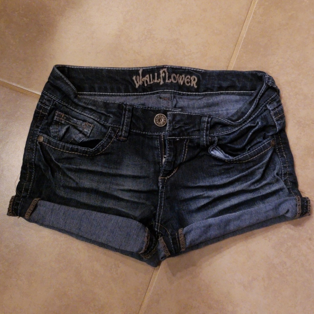 Wallflower denim shorts